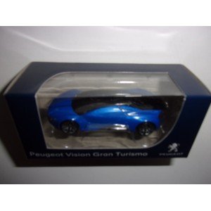 1/64 3-INCHES VOITURE MINIATURE DE COLLECTION  PEUGEOT VISION GT 2015 BLEU NOREV312017