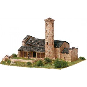 KITS A MONTER Eglise Santa Coloma (Andorre) - Ech 1/150 - 3400 pcs - 35 x 28 x 24 cm - Dif 7/10-AEDES1108