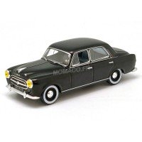 1/43 PEUGEOT VOITURE MINIATURE DE COLLECTION PEUGEOT 403 1956 NOIR AVEC PNEU FLANC BLANC-ODEON042