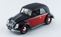 1/43 VW VOITURE MINIATURE DE COLLECTION Volkswagen Karmann noir/rouge-1949-RIO4420